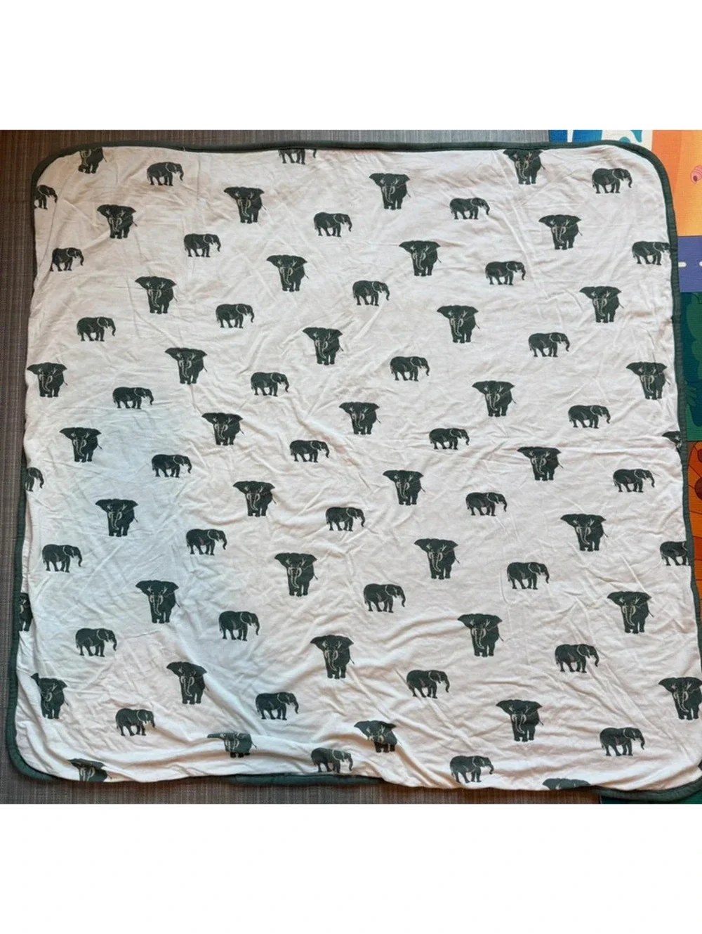 Kyte baby pine elephant baby blanket play